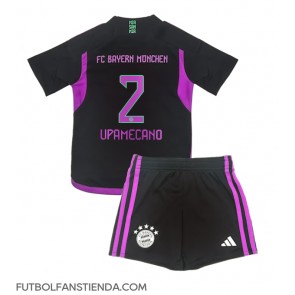Bayern Munich Dayot Upamecano #2 Segunda Equipación Niños 2023-24 Manga Corta (+ Pantalones cortos)